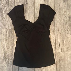Never worn structured black Bebe top